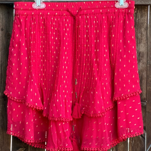 Hot pink and gold TRY B skirt from Anthropologie, Size L - Picture 1 of 3